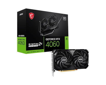 MSI GeForce RTX 4060 VENTUS 2X Black 8G OC 8GB GDDR6 128-Bit Graphics Card