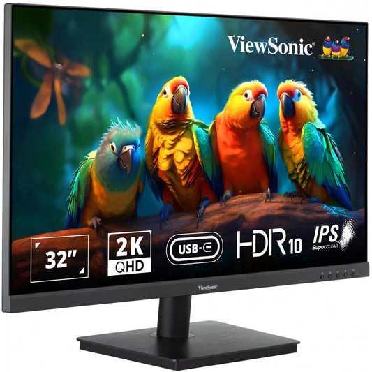 ViewSonic VA3209U-2K 32 Inch 2K QHD IPS USB Type-C Monitor with Speakers