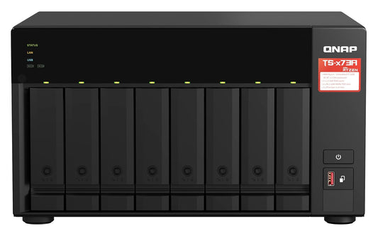 QNAP TS-873A-8G Quad Core 8 Bay Desktop Network Attached Storage Enclosure - Black