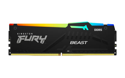 Kingston Fury Beast RGB 32GB DDR5 RAM 6000MHz CL40 UDIMM Desktop Memory - Black