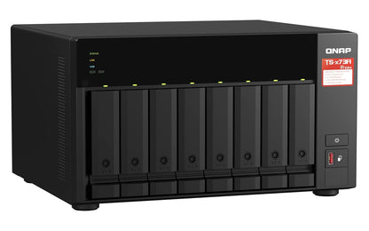 QNAP TS-873A-8G Quad Core 8 Bay Desktop Network Attached Storage Enclosure - Black