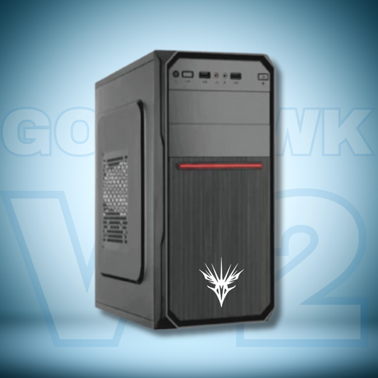 GOSHAWK इम्पैक्ट डेस्कटॉप PC Intel कोर i3 10वीं जनरेशन/8GB DDR4 RAM/120GB SSD बूट ड्राइव/1TB स्टोरेज/Wi-Fi 300MBps और Windows 11 होम के साथ