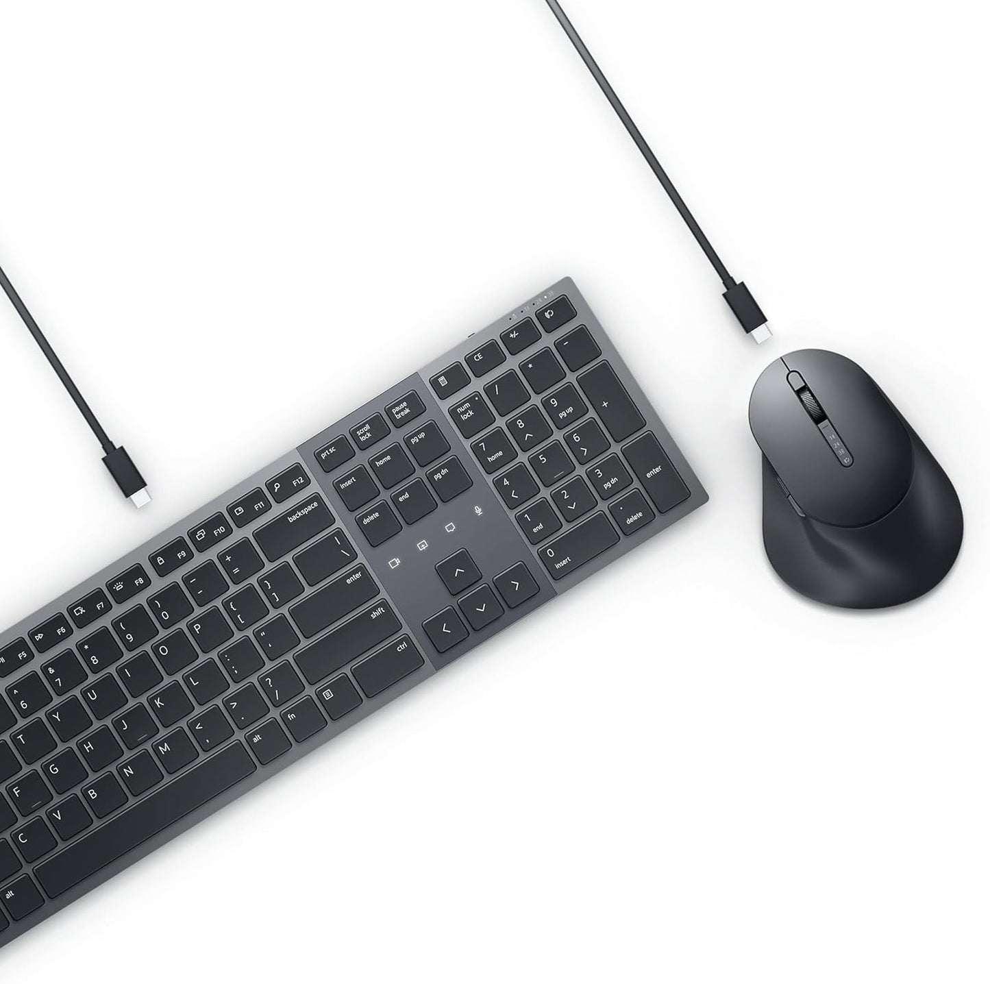 Dell KM900 Premier Collaboration Bluetooth 2.4GHz Wireless Backlight Keyboard and Mouse Combo - Black