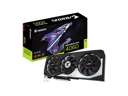 Gigabyte AORUS GeForce RTX 4060 ELITE 8GB 128-Bit GDDR6 Graphics Card