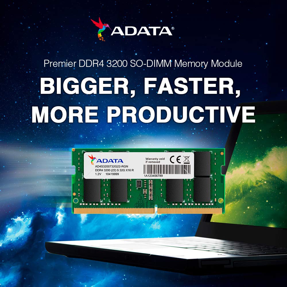 ADATA Premier 8GB DDR4 RAM 3200MHz CL22 SO-DIMM Laptop Memory Module