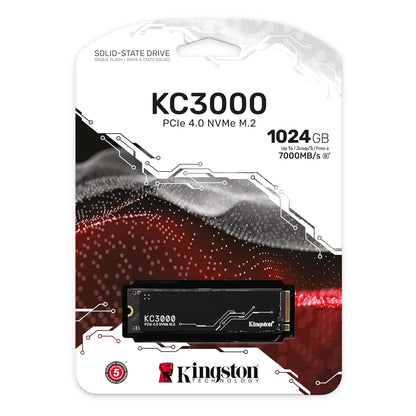 Kingston KC3000 4TB (4096GB) M.2 2280 PCIe 4.0 NVMe Gen4 3D NAND Internal Solid State Drive - Black