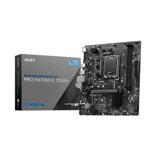 MSI PRO H610M-S LGA 1700 Socket DDR4 USB 3.2 Micro-ATX Motherboard