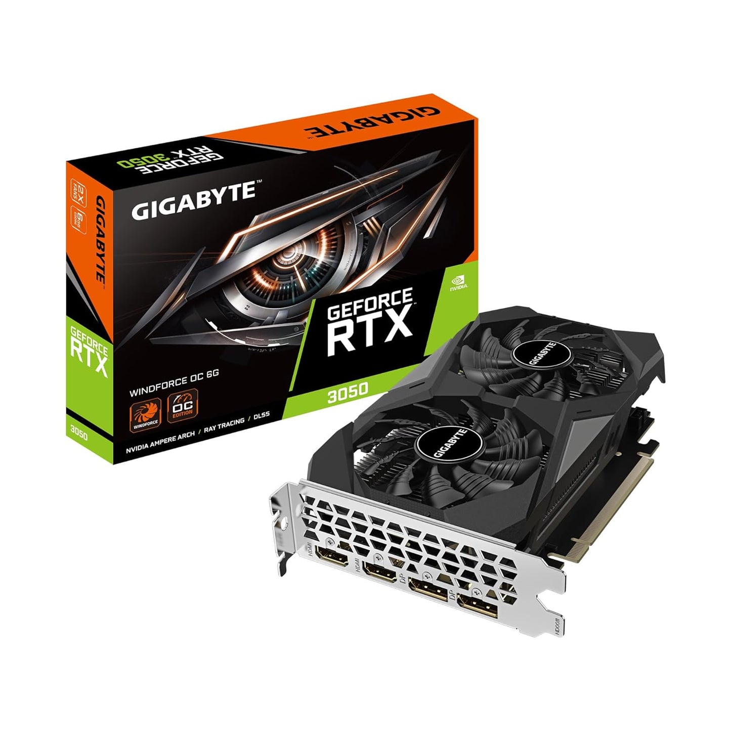 GIGABYTE GeForce RTX 3050 WINDFORCE OC 1477 MHz 6GB GDDR6 96-bit Graphics Card