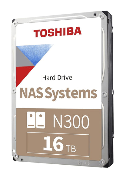 Toshiba N300 16TB 3.5" SATA 6Gb/s 7200RPM NAS Internal Hard Disk Drive