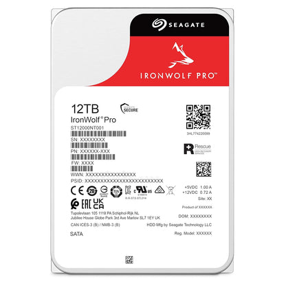 Seagate IronWolf Pro 12TB 7200 RPM 3.5" SATA 6Gb/s Enterprise NAS Internal Hard Drive