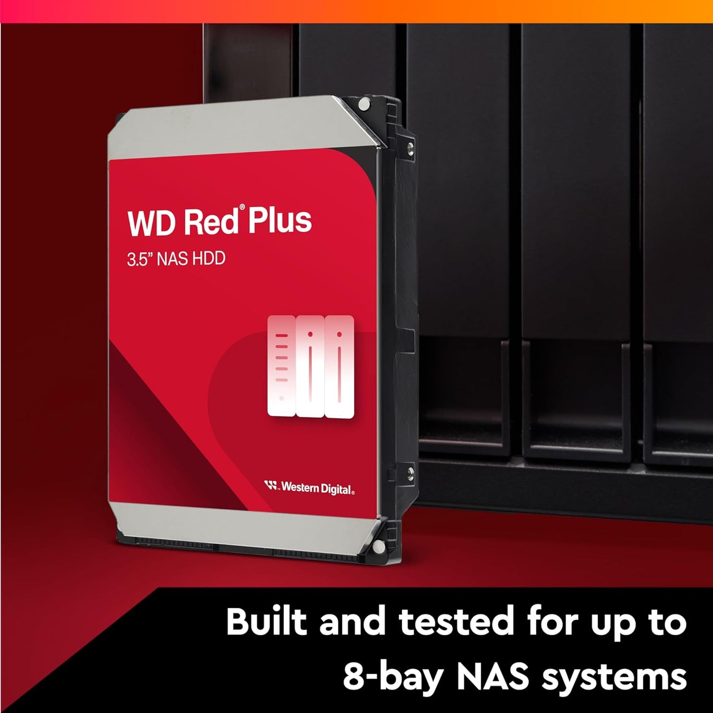 Western Digital WD Red Plus 2TB 3.5" SATA 6Gb/s 5400RPM NAS Internal Hard Disk Drive