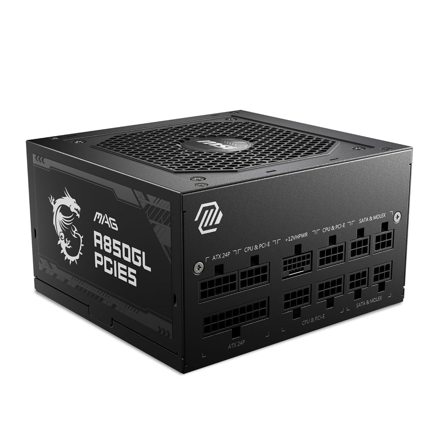 MSI MAG A850GL PCIE5 850W 80 Plus Gold SMPS Fully Modular ATX 3.0 Power Supply Unit - Black