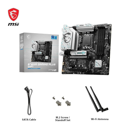 MSI B760M GAMING PLUS WIFI DDR5 LGA 1700 Socket Micro-ATX Gaming Motherboard