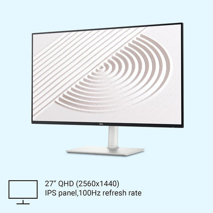 Dell S2725HS 27" 100Hz 1080p FHD Antiglare IPS Panel Computer Monitor with Dual Speakers - Silver