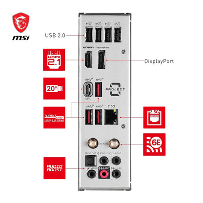 MSI B760M PROJECT ZERO Back-Connect LGA 1700 Wi-Fi DDR5 Micro-ATX Motherboard