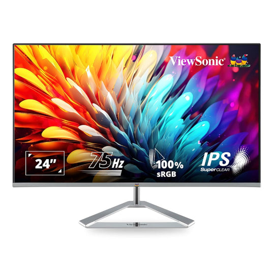 ViewSonic VX2476-SH 24" 75Hz 1920x1080 FHD IPS Frameless Panel sRGB Monitor