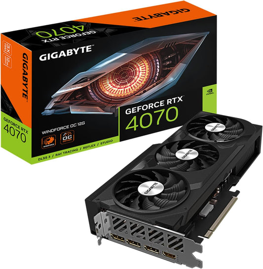 GIGABYTE GeForce RTX 4070 WINDFORCE OC 12G 2490MHz 12GB GDDR6X 192-bit Graphics Card