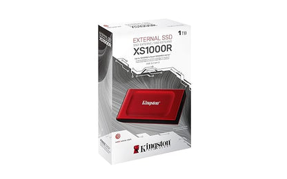 Kingston XS1000 1TB USB 3.2 Pocket-Sized Portable SSD-Red