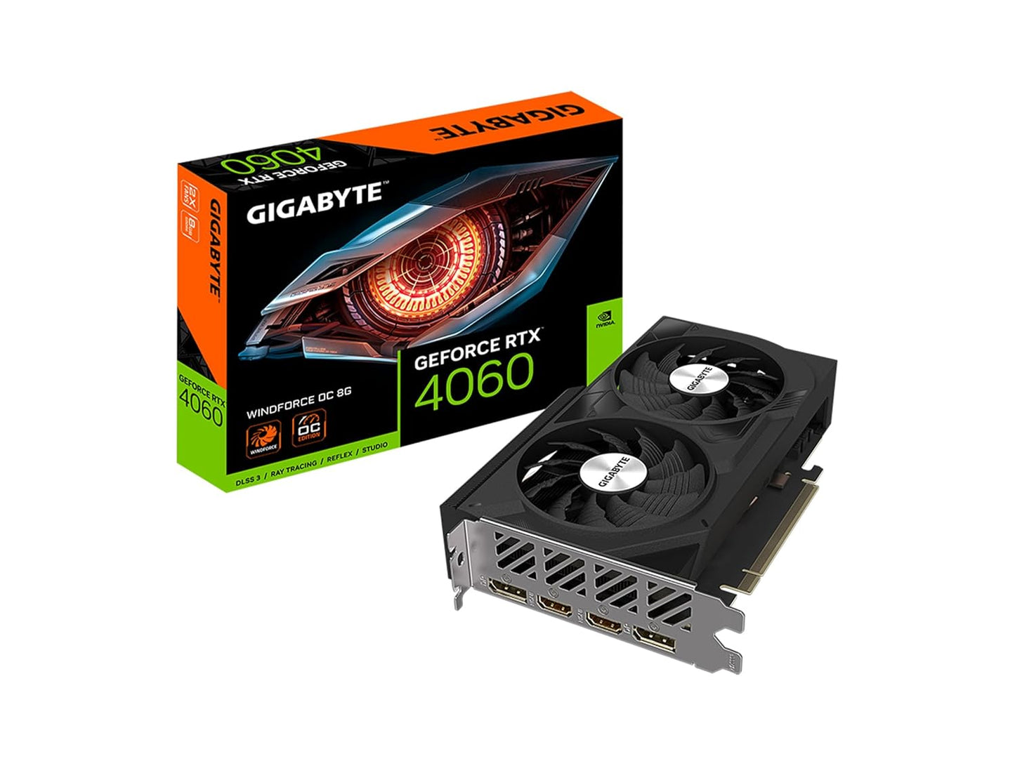 Gigabyte GeForce RTX 4060 WINDFORCE OC 8GB 128-Bit GDDR6 Graphics Card