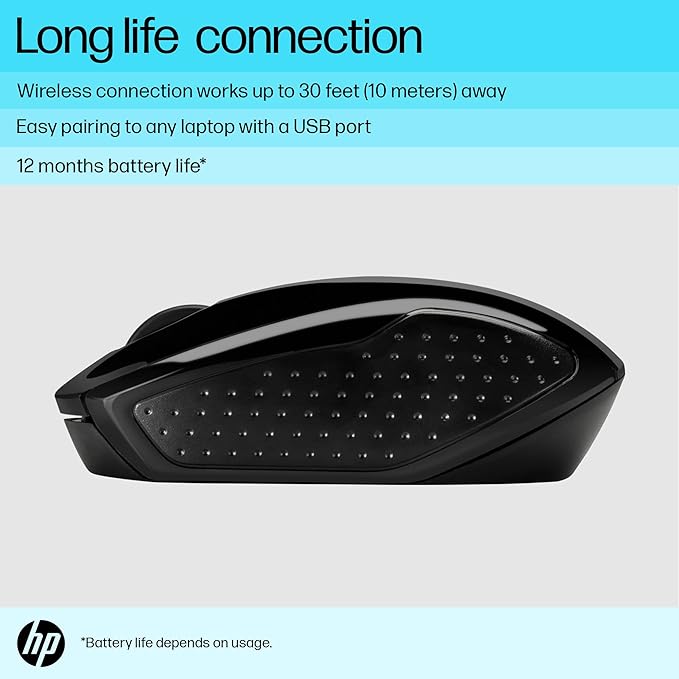 [RePacked] HP Wireless Optical Mouse 200 (Black)