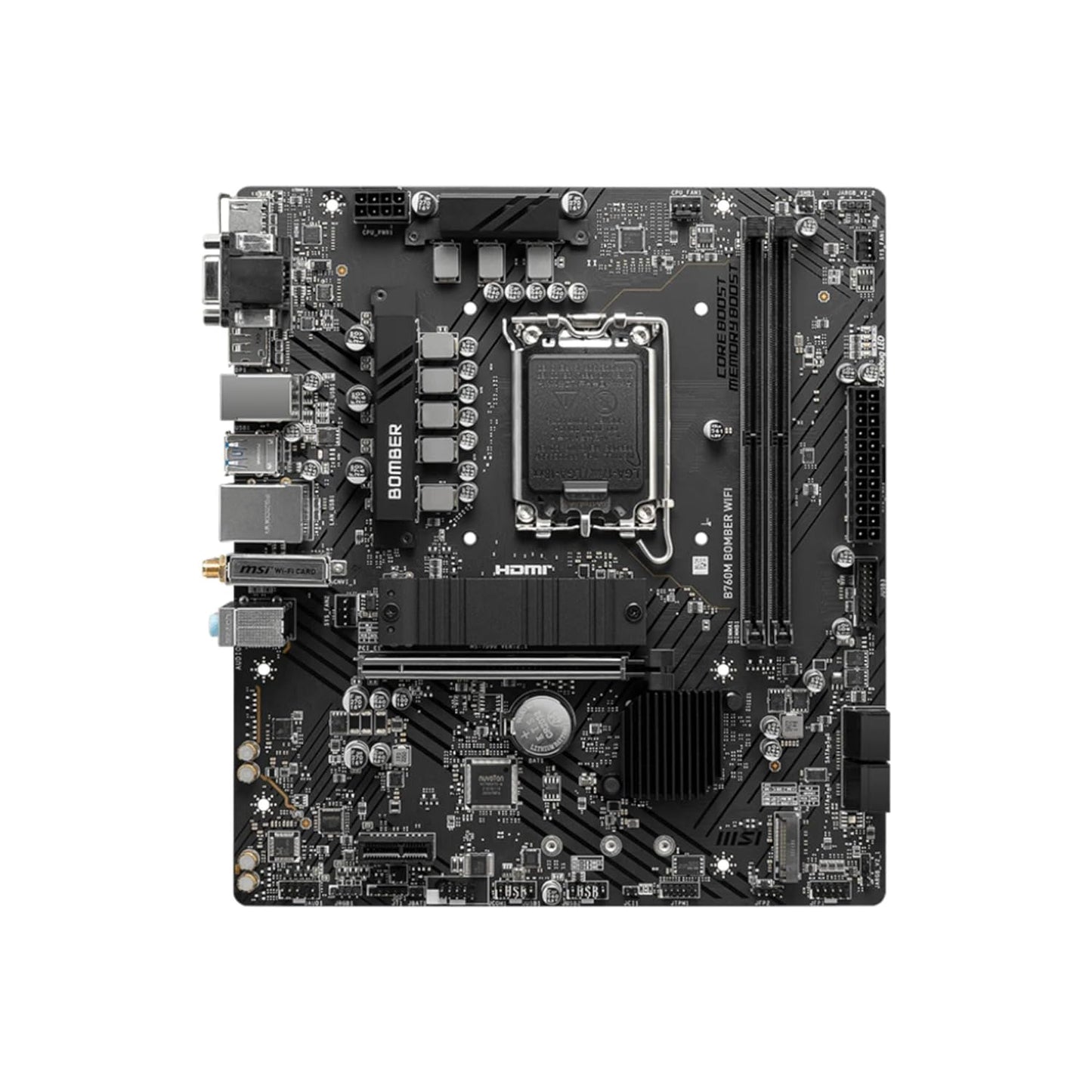 MSI B760M BOMBER WIFI LGA 1700 DDR5 Micro-ATX Motherboard