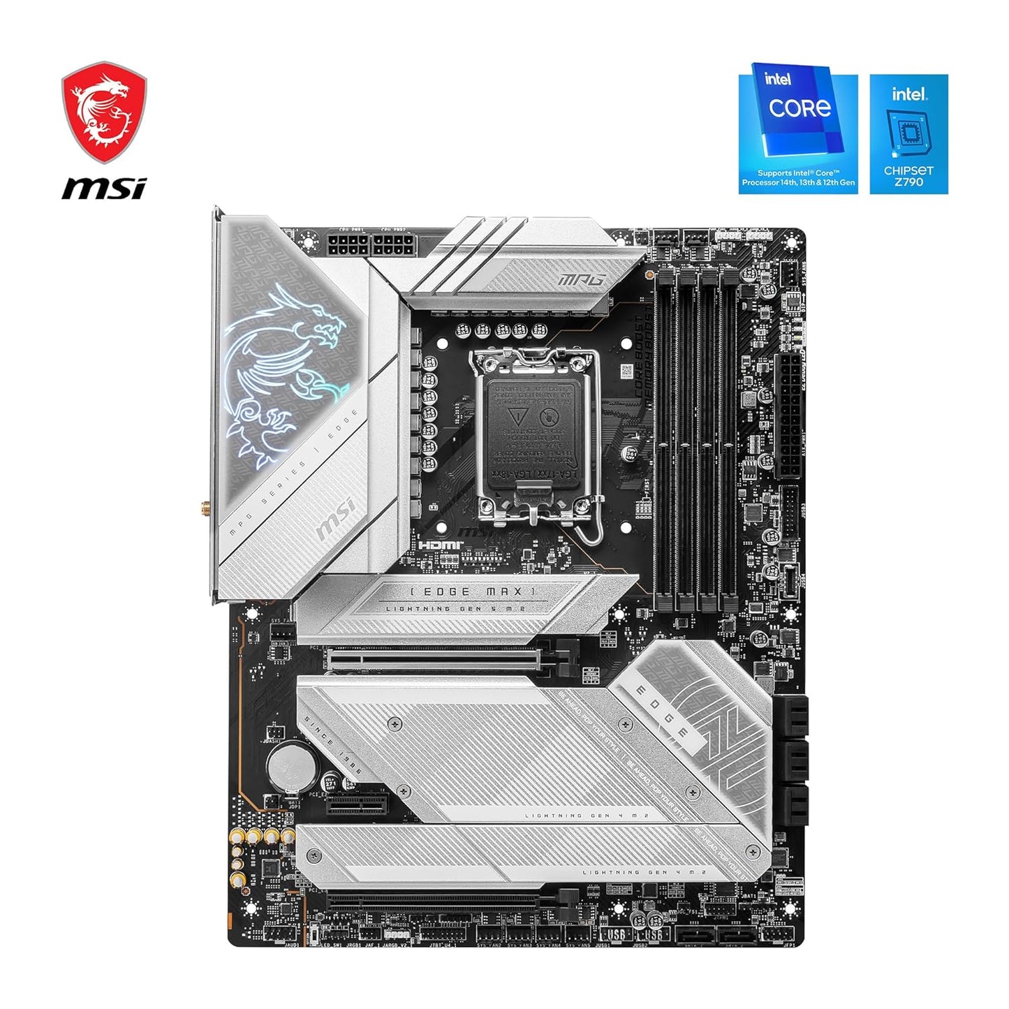 MSI MPG Z790 EDGE TI MAX WIFI LGA 1700 DDR5 PCIe 5.0 ATX Gaming Motherboard