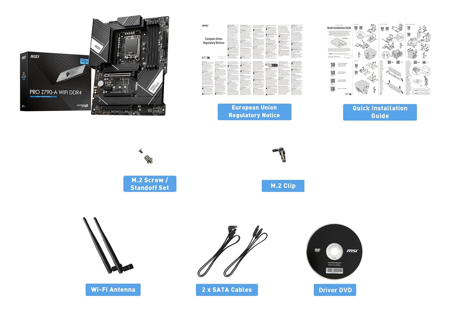 MSI PRO Z790-A Wi-Fi DDR4 ProSeries LGA1700 Socket ATX Gaming Motherboard