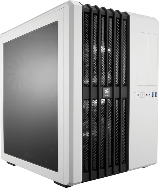 CORSAIR Carbide Series Air 540 Dual Chamber High Airflow ATX Cube Case - Arctic White