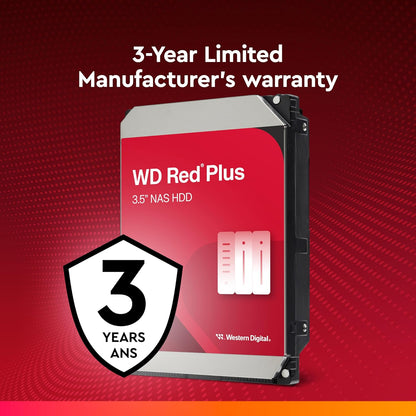 Western Digital WD Red Plus 2TB 3.5" SATA 6Gb/s 5400RPM NAS Internal Hard Disk Drive