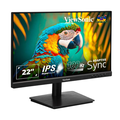 ViewSonic VA2209-H 22 Inch Full HD IPS 100Hz Adaptive Sync Flicker Free Eye-Care Technology Monitor