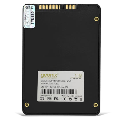 GEONIX SSD 2.5" SATA 1TB Supersonic Gold Edition Internal Solid State Drive