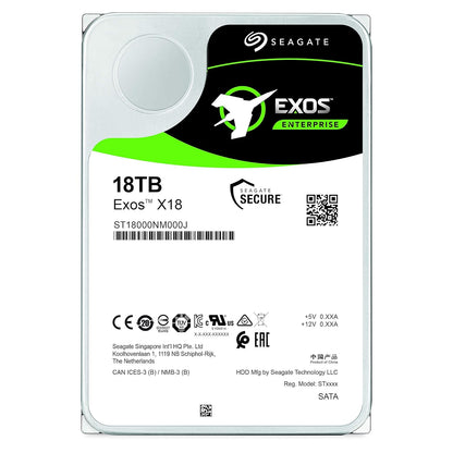 Seagate Exos X18 16TB Enterprise 3.5 Inch Hyperscale SATA 6Gb/s Internal Hard Drive