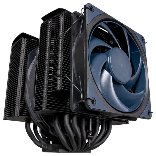 Cooler Master MasterAir MA824 Stealth Mobius 130mm Dual Tower CPU Air Cooler - Black