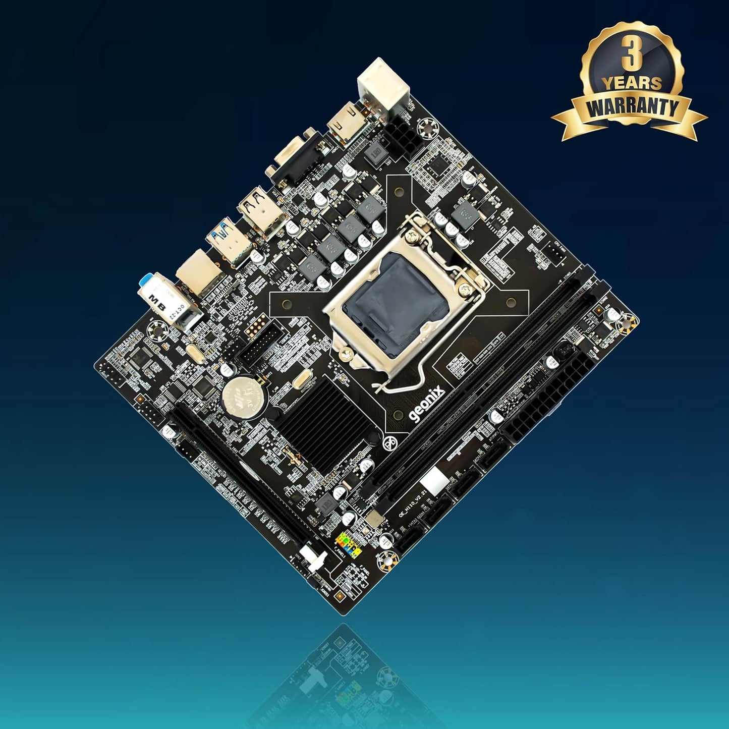 Geonix GX-H110 D4 LGA 1151 Socket DDR4 Motherboard with Inbuilt M.2 slot for intel 6th and 7th Gen CPU