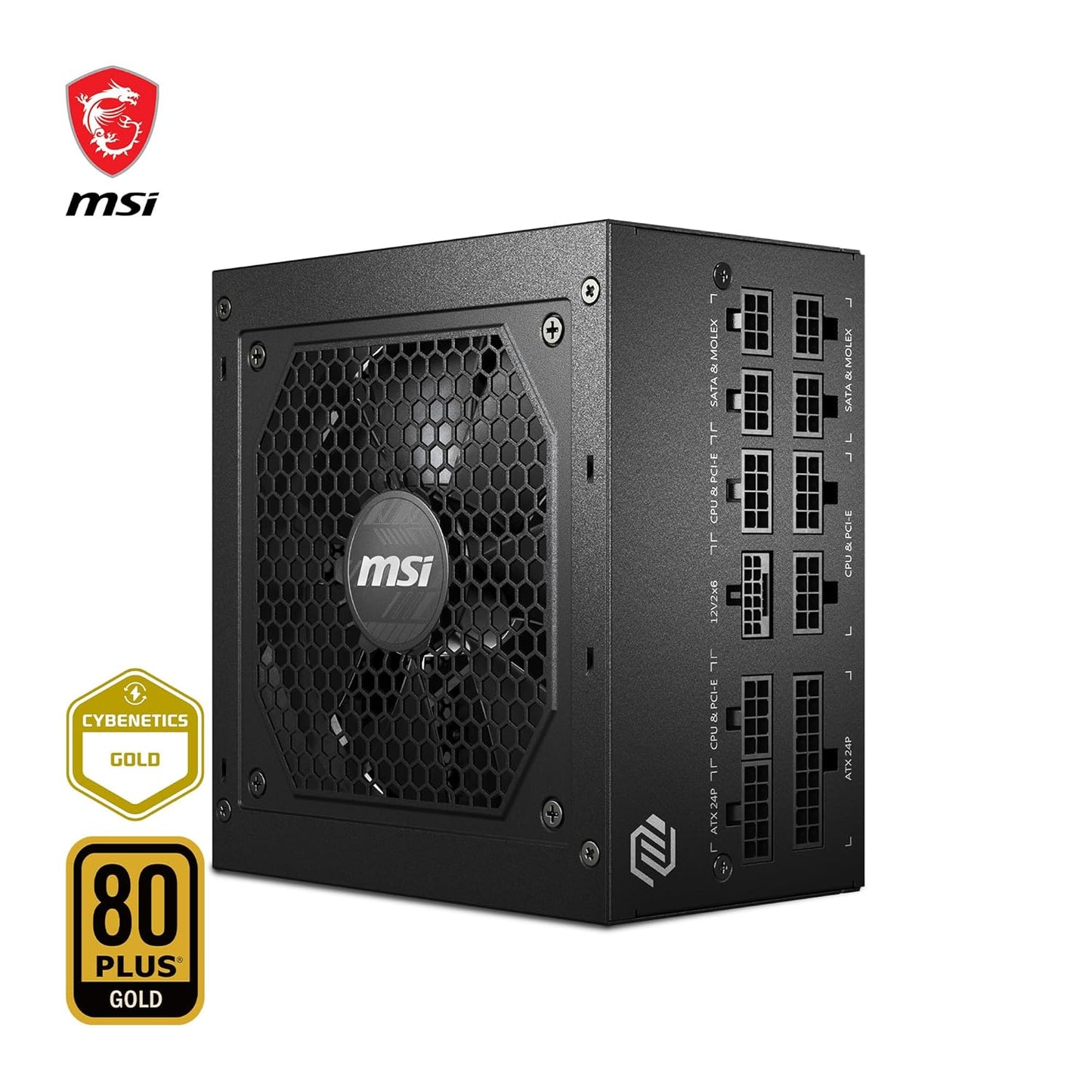 MSI MAG A850GL PCIE5 850W 80 Plus Gold SMPS Fully Modular ATX 3.0 Power Supply Unit - Black