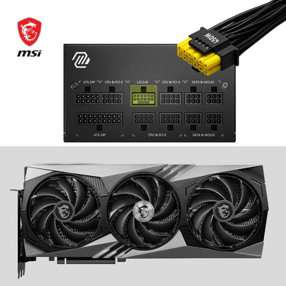 MSI MAG A750GL PCIE5 750W 80 Plus Gold SMPS Fully Modular ATX 3.0 Power Supply Unit - Black