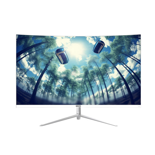 Geonix Argon 32" 75Hz 1080p Full HD LED Panel Curved Monitor with Dual Speakers - White