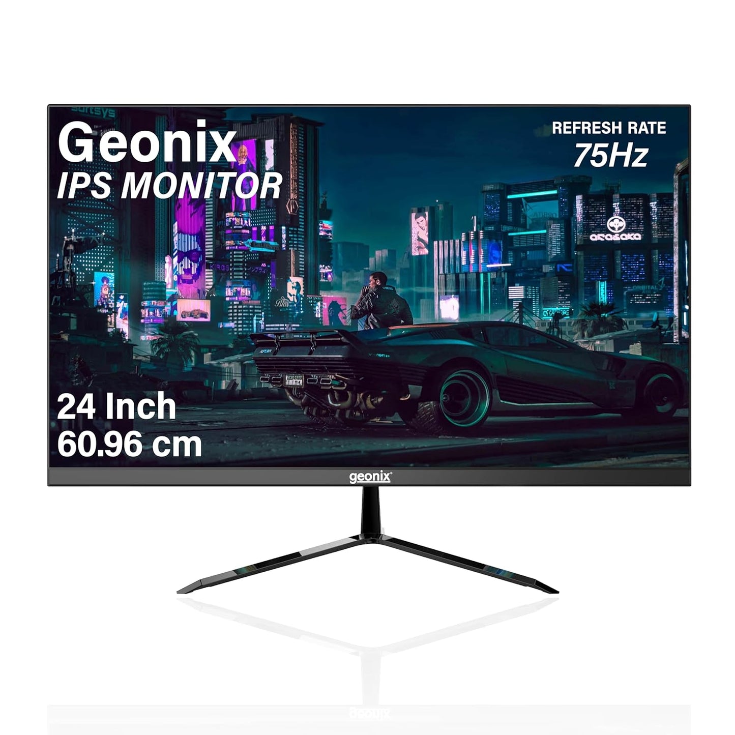 GEONIX 24 Inch IPS Panel 1920x1080 Full HD Frameless Display Monitor