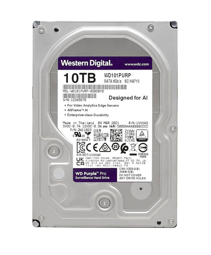 Western Digital Purple Pro 10TB 3.5" SATA 7200RPM Surveillance Hard Drive