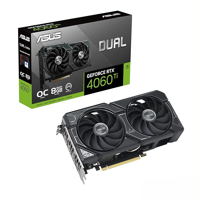 ASUS Dual GeForce RTX™ 4060 Ti White OC Edition 8GB GDDR6 Graphic Card