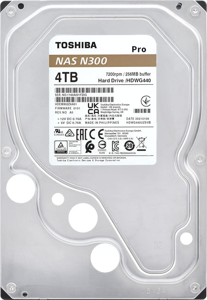 Toshiba N300 Pro 8TB 3.5" SATA 6Gb/s 7200RPM NAS Internal Hard Disk Drive