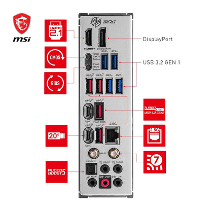 MSI MPG Z790 EDGE TI MAX WIFI LGA 1700 DDR5 PCIe 5.0 ATX Gaming Motherboard