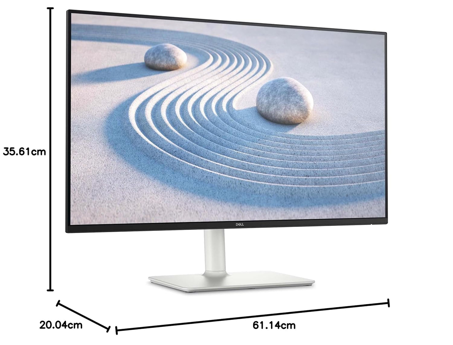 Dell S2725HS 27" 100Hz 1080p FHD Antiglare IPS Panel Computer Monitor with Dual Speakers - Silver