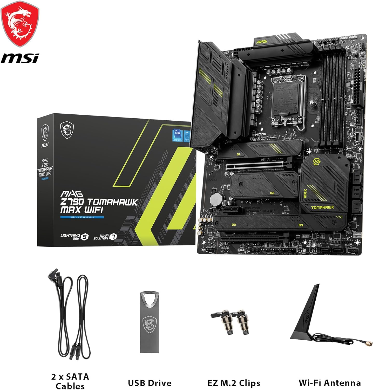 MSI MAG Z790 TOMAHAWK MAX WIFI LGA 1700 DDR5 PCIe 5.0 ATX Gaming Motherboard