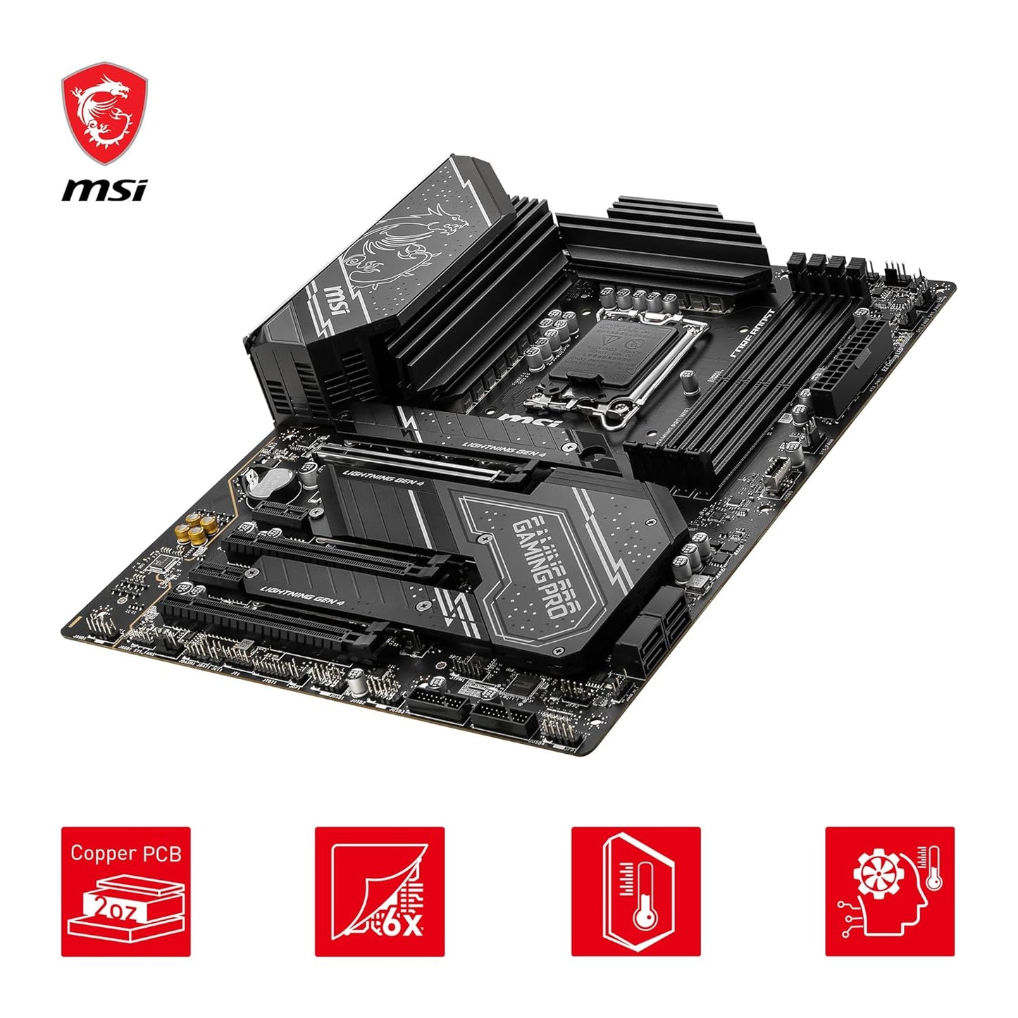 MSI Z790 GAMING PRO WIFI LGA 1700 Socket DDR5 ATX Gaming Motherboard