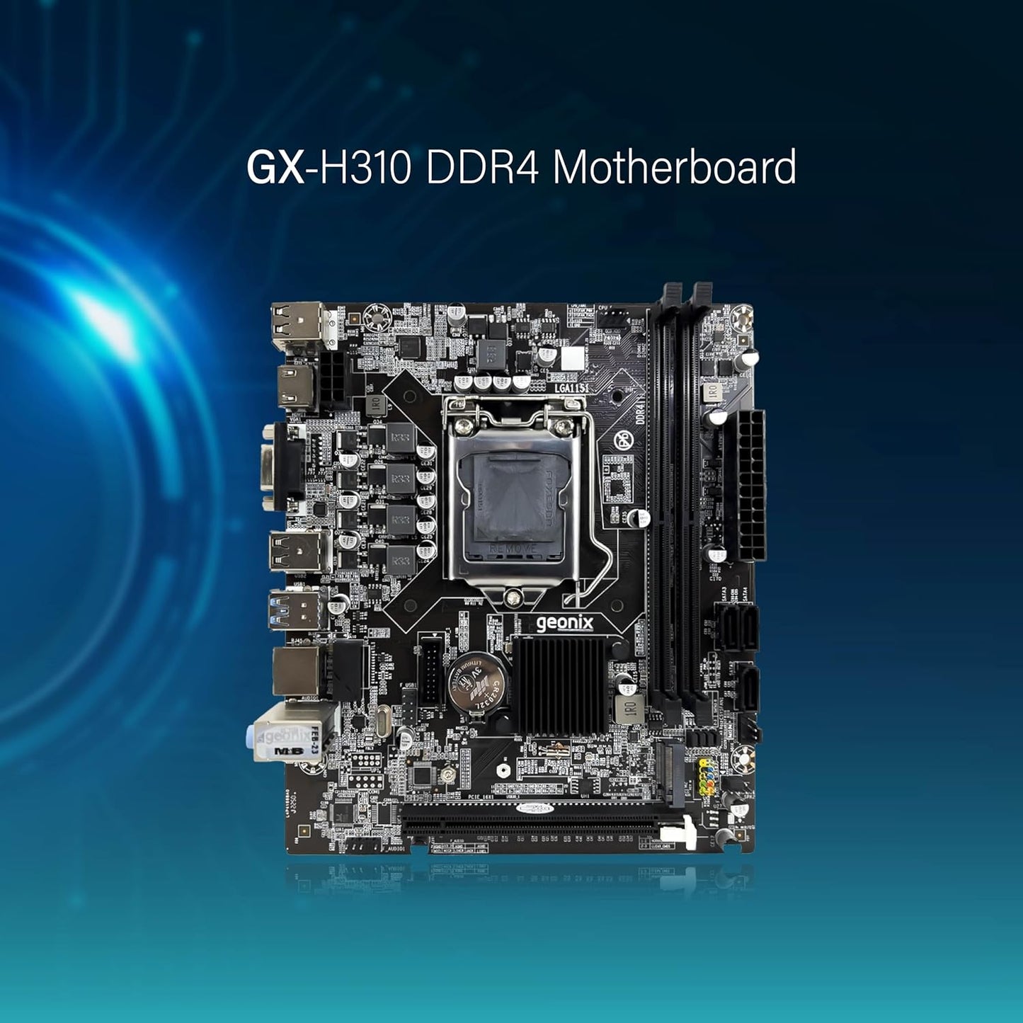 Geonix GX-H310 D4 LGA 1151 Socket High Speed USB 3.0 DDR4 Motherboard with Inbuilt M.2 Slot