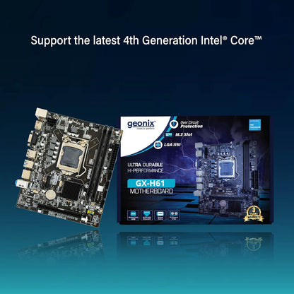 GEONIX Intel H61 Chipset LGA1155 Socket DDR3 Motherboard