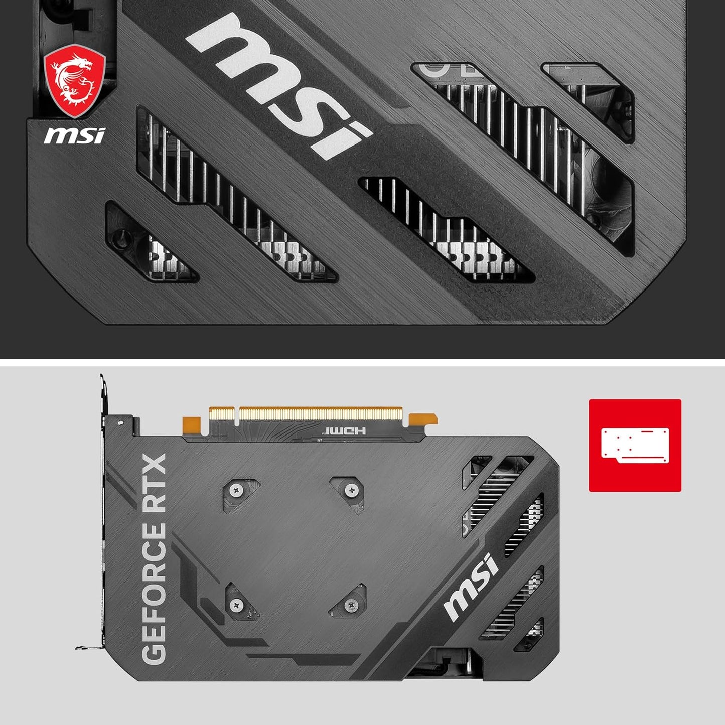 MSI GeForce RTX 4060 VENTUS 2X Black 8G OC 8GB GDDR6 128-Bit Graphics Card