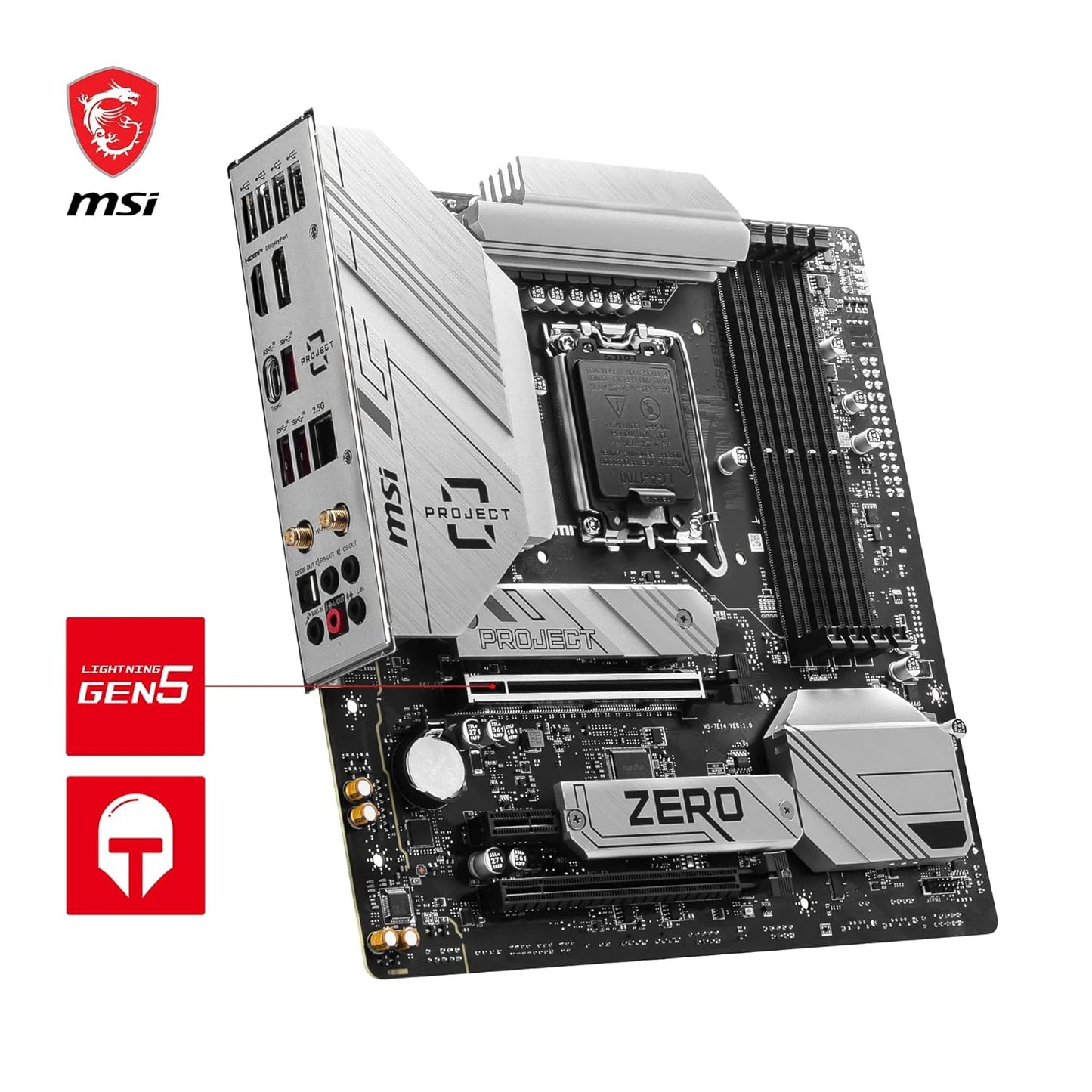 MSI B760M PROJECT ZERO Back-Connect LGA 1700 Wi-Fi DDR5 Micro-ATX Motherboard