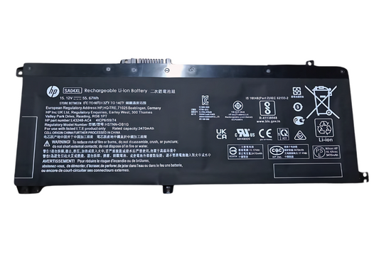 HP SA04XL Original OEM 55.67Whr 3470mAh 15.12V 4 Cell Laptop Battery for Select HP Laptops